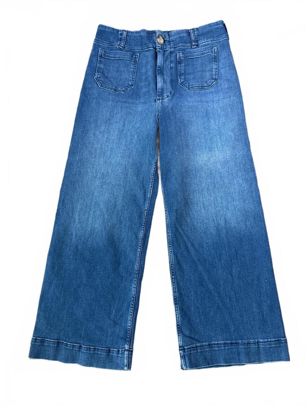Maeve The Denim Colette Cropped Wide-Leg Jeans 31
